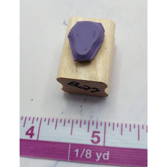 Stampin Up Pear Shaped Border Wood Mounted Rubber Stamp - Picture 6 of 7